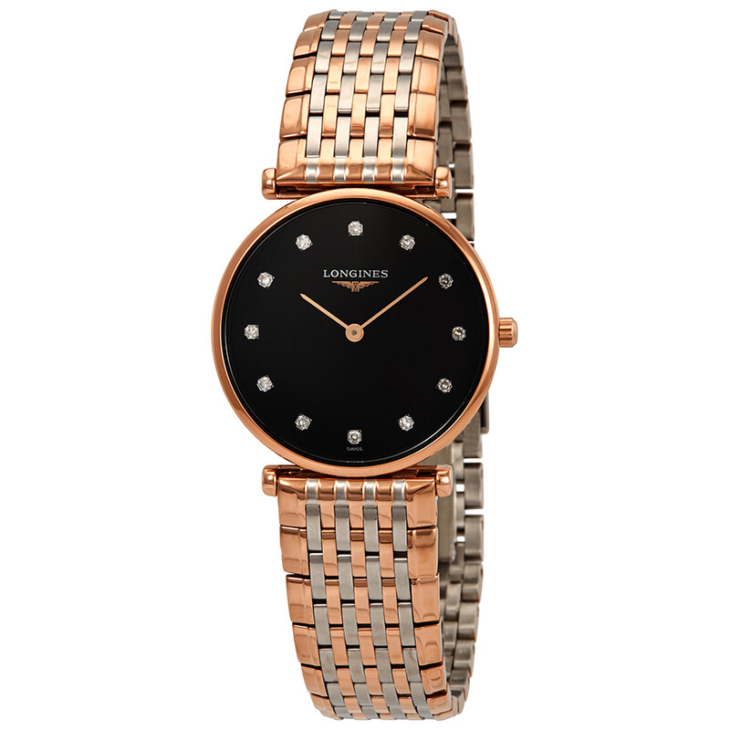 Longines La Grande Classique Black Diamond Dial Ladies Watch