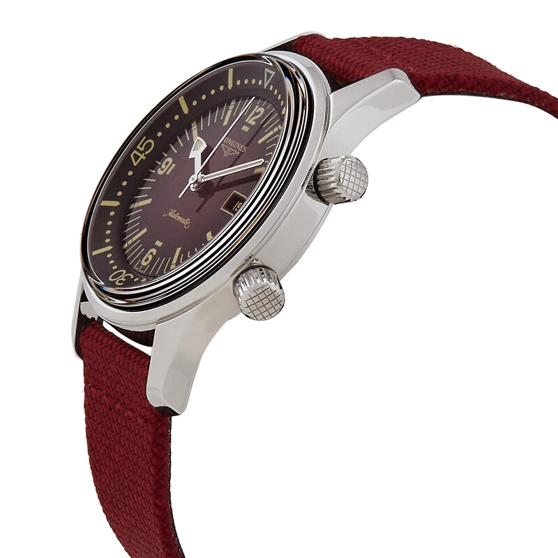 Longines Legend Diver Automatic Bordeaux Dial Ladies Watch L3