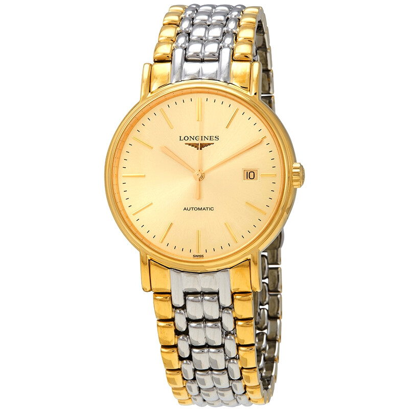 Longines Presence Champagne Dial Men's Two Tone Watch L49212327 L4