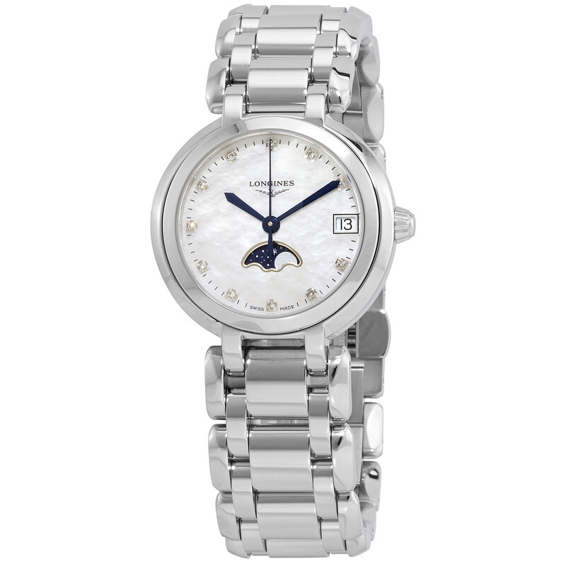 luna Longines Prima Luna Quartz Diamond White Dial Unisex Watch L8