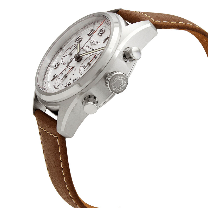 Longines Spirit Chronograph Automatic Silver Dial Men's Watch L3