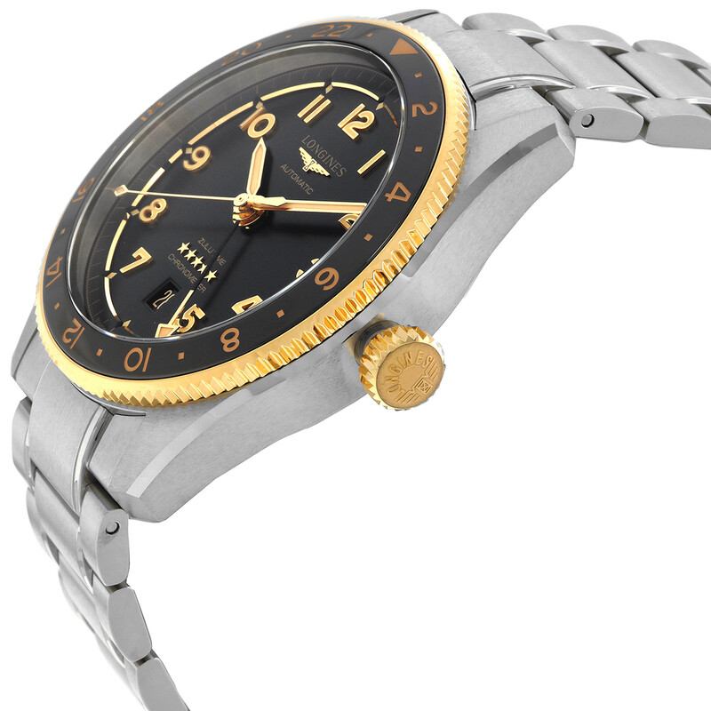 Longines Spirit Zulu Time Automatic Anthracite Dial Men's Watch L3