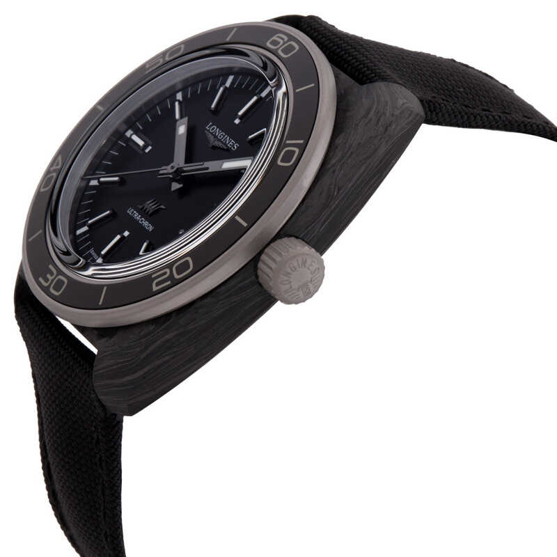 Longines Ultra-Chron Carbon Automatic Anthracite Dial Men's Watch