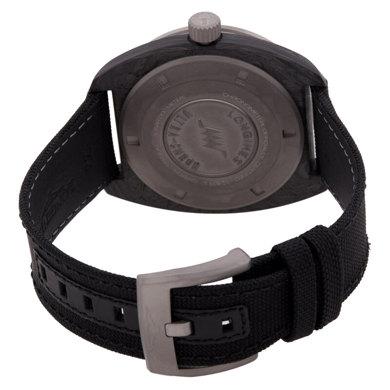 Longines Ultra-Chron Carbon Automatic Anthracite Dial Men's Watch