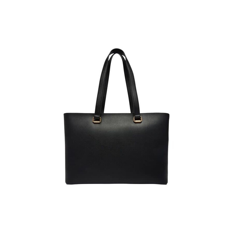 Love Moschino Gold Heart-Detailed Polyurethane Shoulder Bag