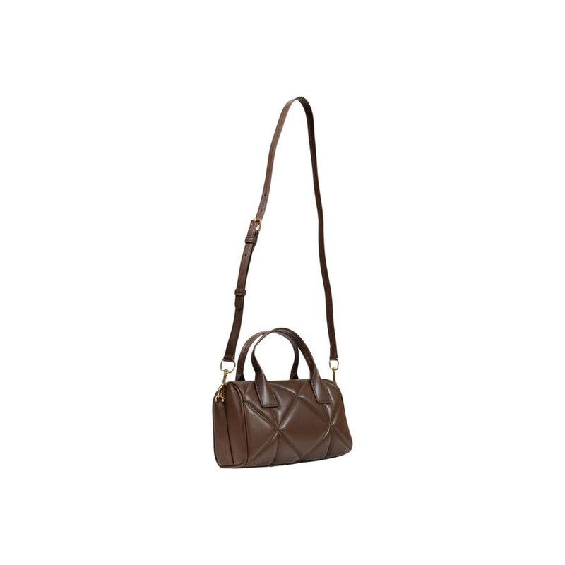 Love Moschino Quilted Polyurethane Shoulder Bag — Brown LOMO