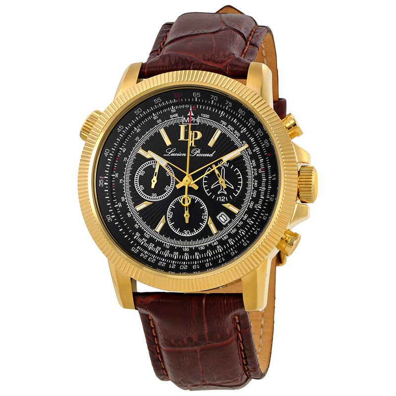 Lucien Piccard Chronograph Black Dial Men display picture 2