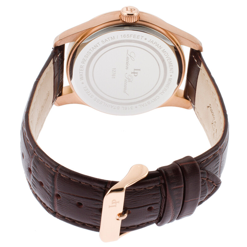Lucien Piccard Stellar Grey Dress Men's Watch 12761-RG-014-BRW LP