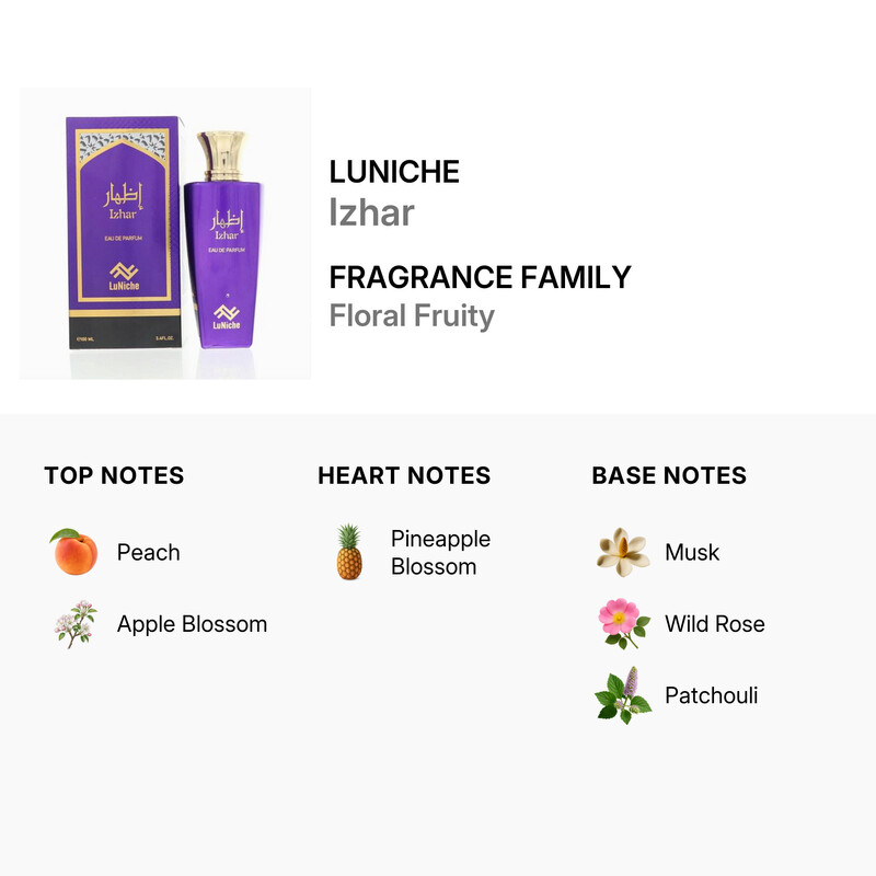 Luniche Unisex Izhar EDP Spray 3.4 oz Fragrances 850039142383