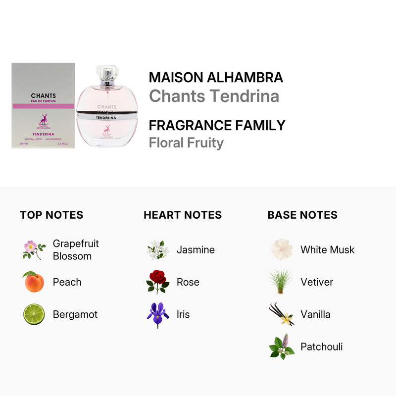 Maison Alhambra Ladies Chants Tendrina EDP Spray 3.4 oz Fragrances