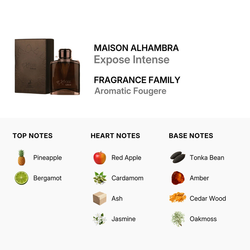 Maison Alhambra Men's Expose Intense EDP Spray 3.4 oz Fragrances