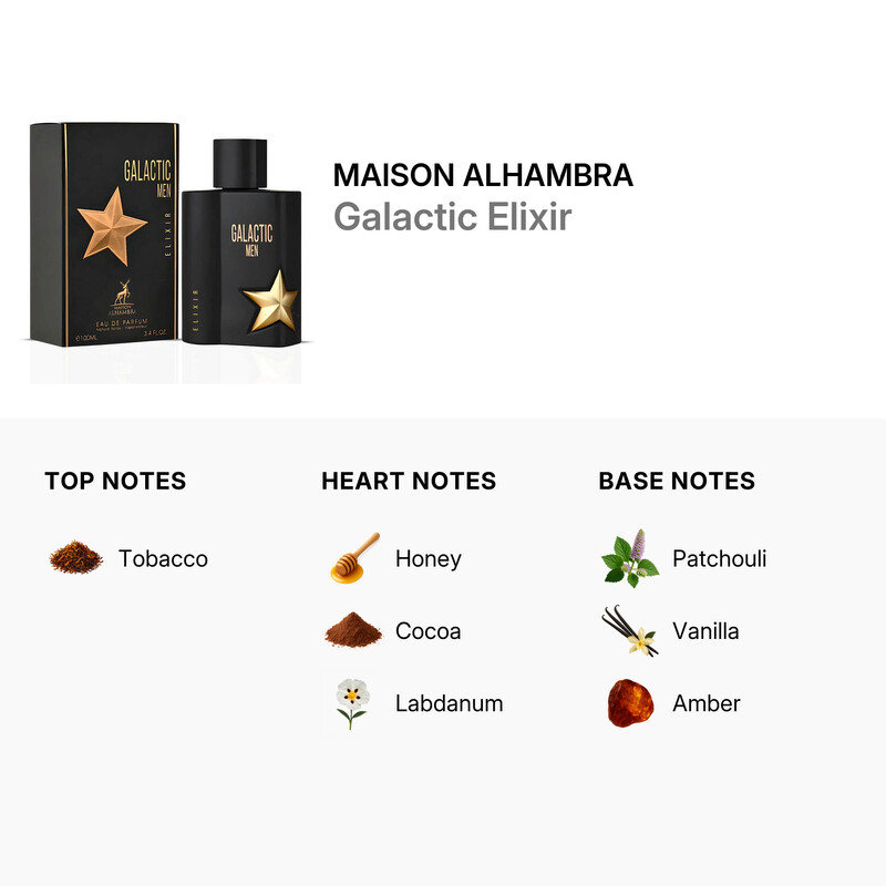Maison Alhambra Men's Galactic Elixir EDP Spray 3.4 oz Fragrances