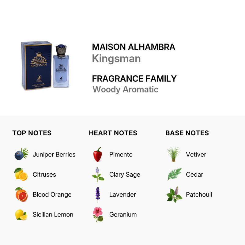 Maison Alhambra Men's Kingsman EDP 3.4 oz Fragrances 6291108730157