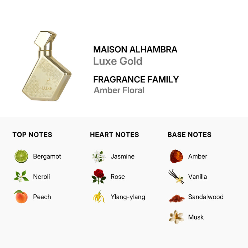 Maison Alhambra Unisex Luxe Gold EDP Spray 3.4 oz Fragrances