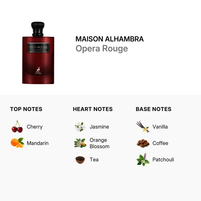 Maison Alhambra Unisex Opera Rouge EDP Spray 3.4 oz Fragrances