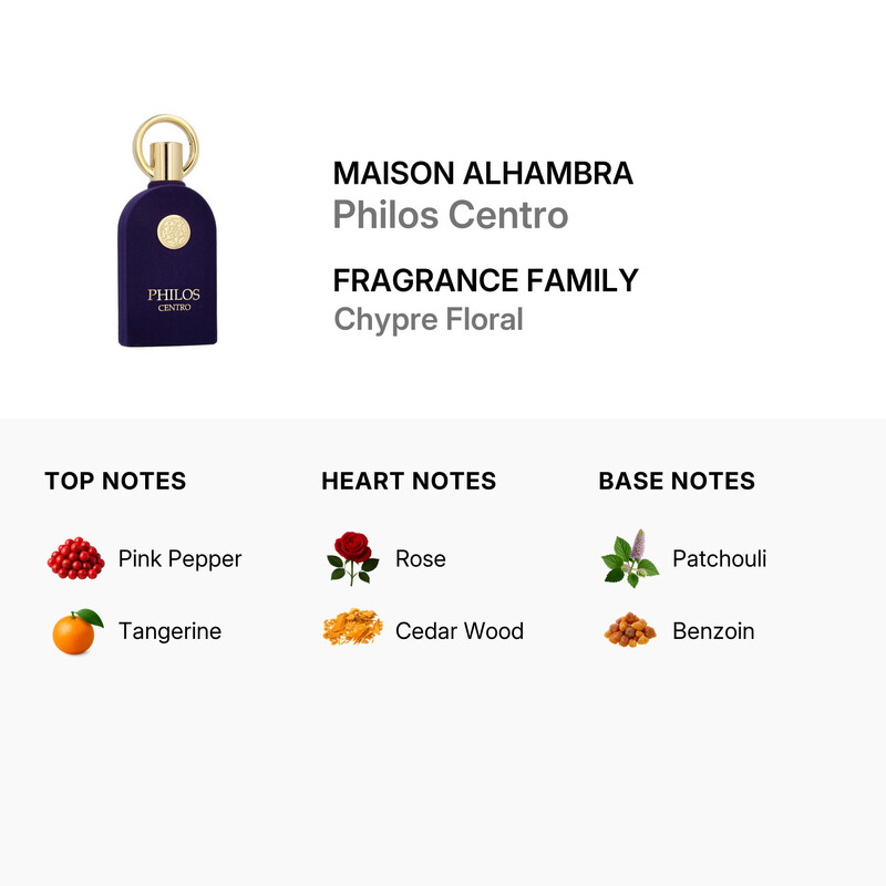 Maison Alhambra Unisex Philos Centro EDP Spray 3.4 oz Fragrances