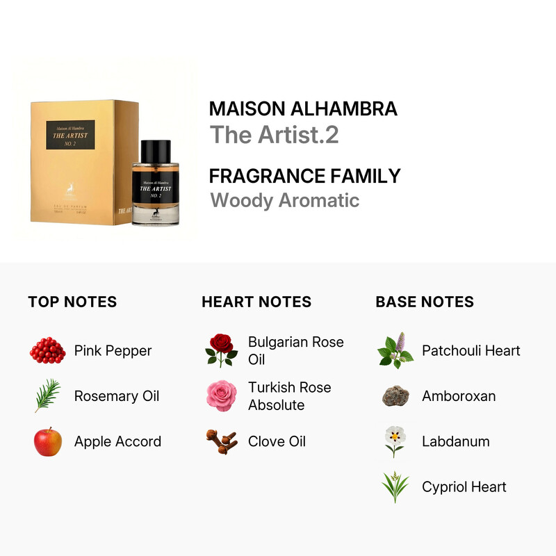Maison Alhambra Unisex The Artist.2 EDP Spray 3.4 oz Fragrances