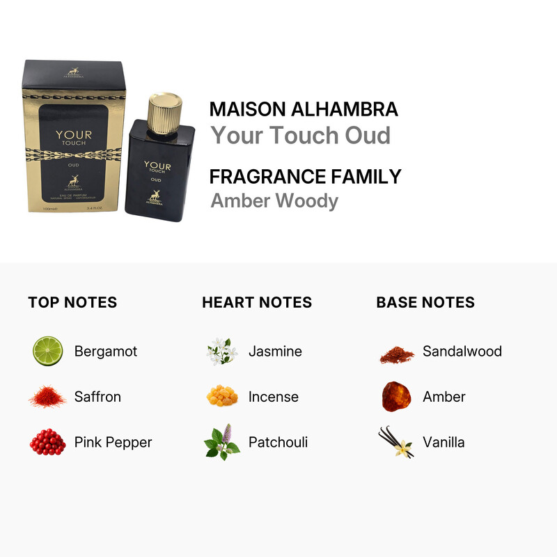 香水(男性用) Maison Alhambra Your Touch Oud Amazon.com : Your Touch Oud by Maison Alhambra for Men - 3.4 oz