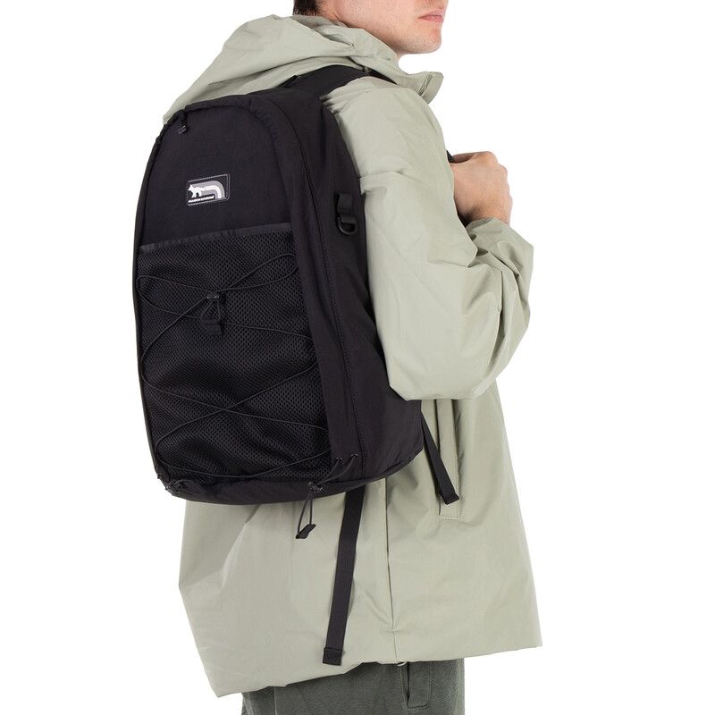 Maison Kitsuné Black Flash Fox Nylon Backpack NM05170WQ4034-BLACK 