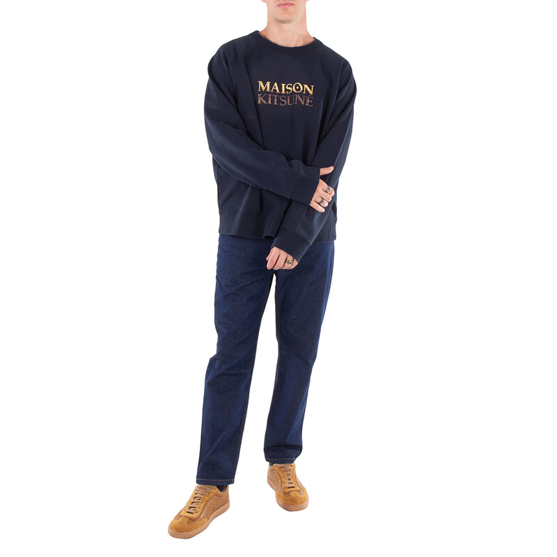 Maison Kitsuné Gradient Logo Oversized Sweatshirt, Size Medium