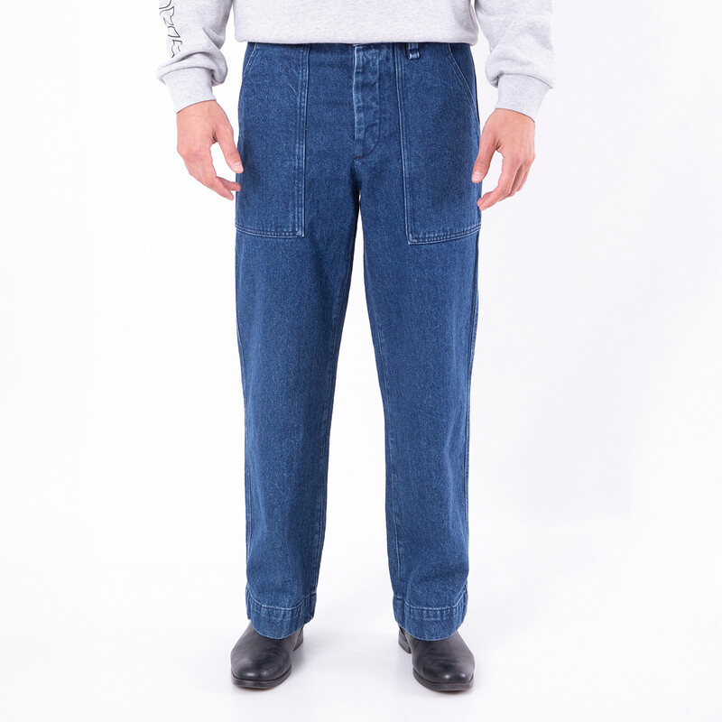 Maison Kitsuné Profile Fox Embroidered Workwear Jeans, Size 33