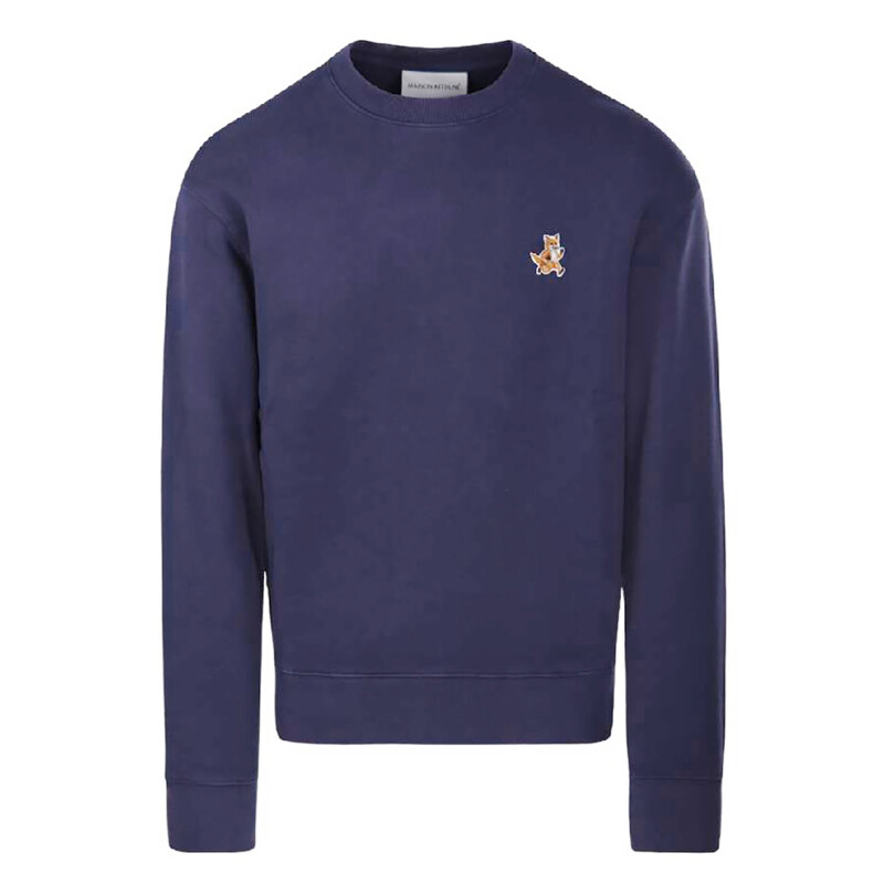 Maison Kitsuné Speedy Fox Patch Cotton Sweatshirt, Size Medium