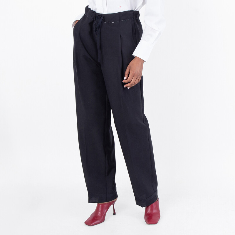 Maison Margiela Creased Stitch Detailed Trousers, Brand Size 42