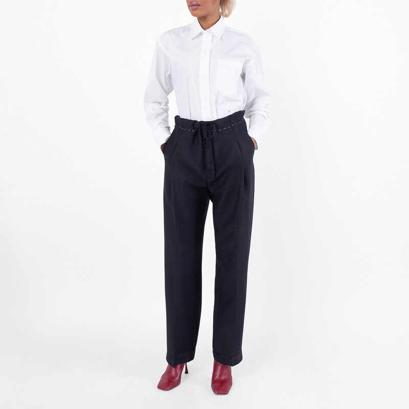 Maison Margiela Creased Stitch Detailed Trousers, Brand Size 42