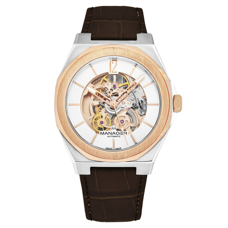 Manager Open mind Automatic Silver Dial Men's Watch MAN-RO-05-BL