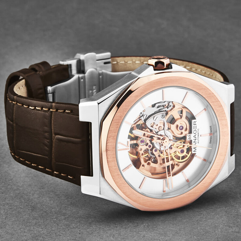 Manager Open mind Automatic Silver Dial Men's Watch MAN-RO-05-BL