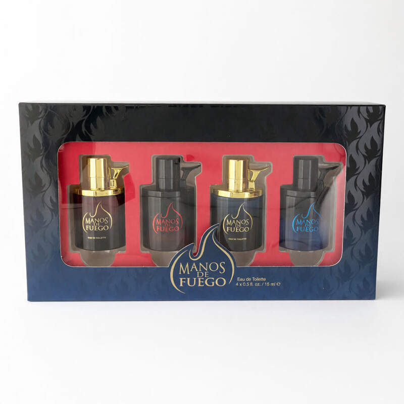 Manos De Fuego Men's 4 Piece Coffret Gift Set Fragrances