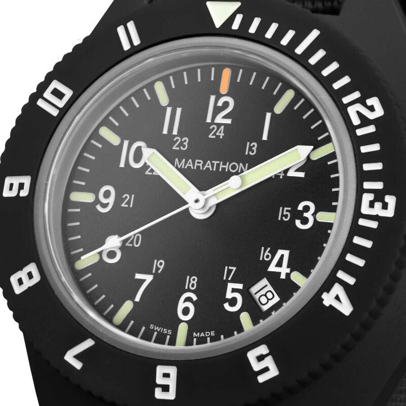 Marathon Nav Back Marathon Nav-Dm Quartz Black Dial Men's Watch WW194013BK-2102 ...