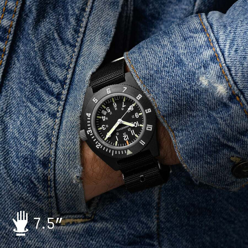 Marathon Nav Back Marathon Nav-Dm Quartz Black Dial Men's Watch WW194013BK-2102 ...