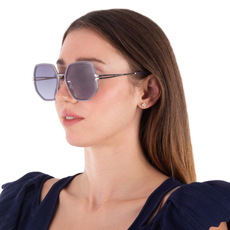 Marc Jacobs Grey Azure Gradient Geometric Ladies Sunglasses MJ