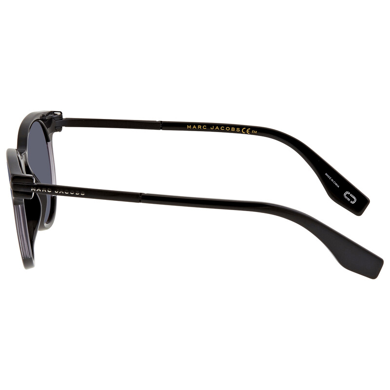 Marc Jacobs Grey Blue Round Unisex Sunglasses MARC 294/S 807 IR 52 ...