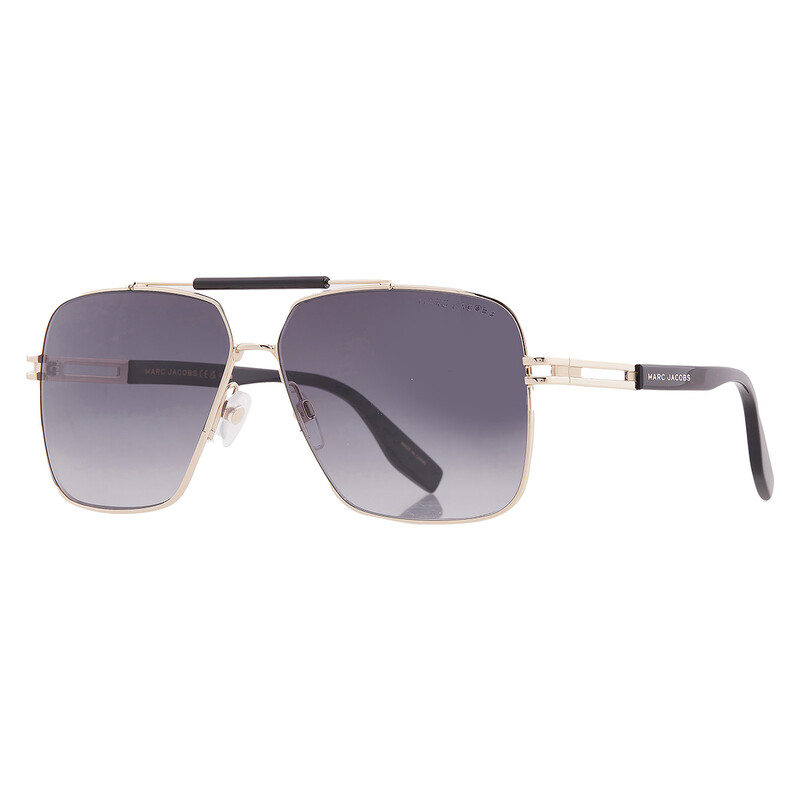 Marc Jacobs Silver Frame Sunglasses with Black Gradient Lenses Marc Jacobs Silver and Black Sunglasses with Aviator Style  main image 2