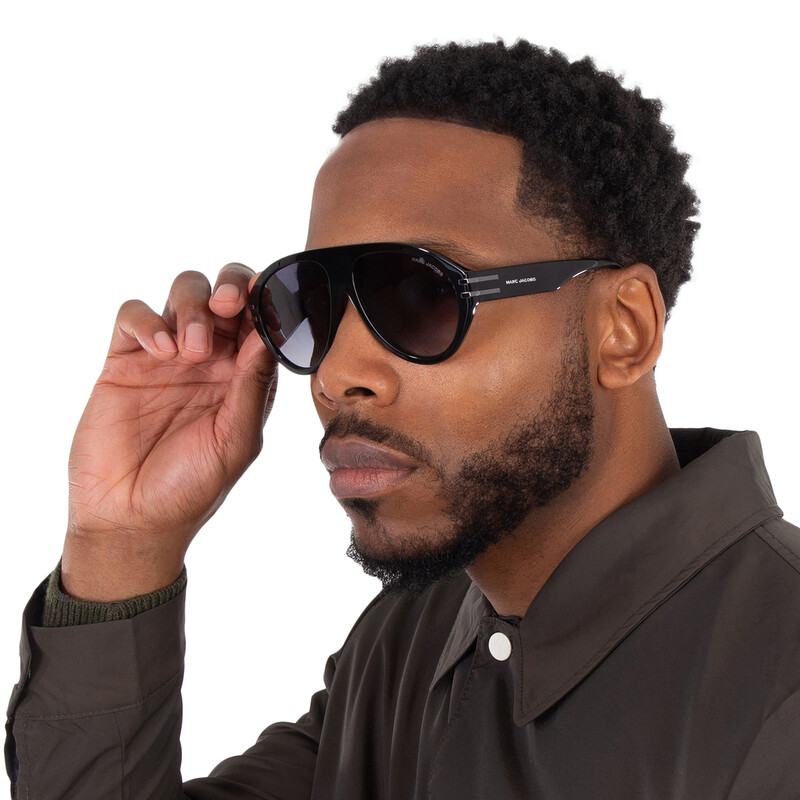 Marc Jacobs リフレクティブ トラッカージャケット Marc Jacobs Grey Gradient Pilot Men's Sunglasses MARC 747/S 0ANS