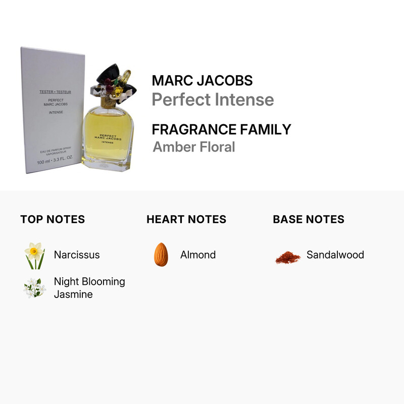 Marc Jacobs Ladies Perfect Intense EDP Spray 3.38 oz (Tester