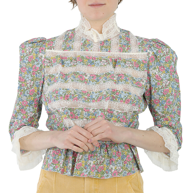 シャツ+ブラウス(半袖+袖なし) MARC JACOBS IVORY CHERRY VICTORIAN TOP S MARC JACOBS - MARC JACOBS IVORY CHERRY VICTORIAN TOP Sの通販 by