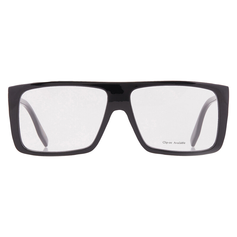 Marc Jacobs Pattern Black/Grey Clip-On Square Men's Eyeglasses