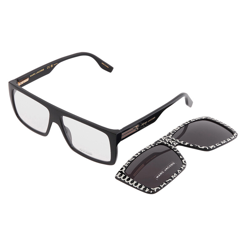Marc Jacobs Pattern Black/Grey Clip-On Square Men display picture 2