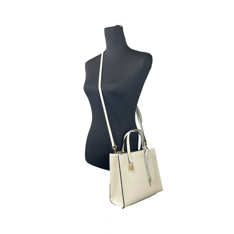Marc Jacobs Pebbled Leather Tote Bag — White MA84895205NY