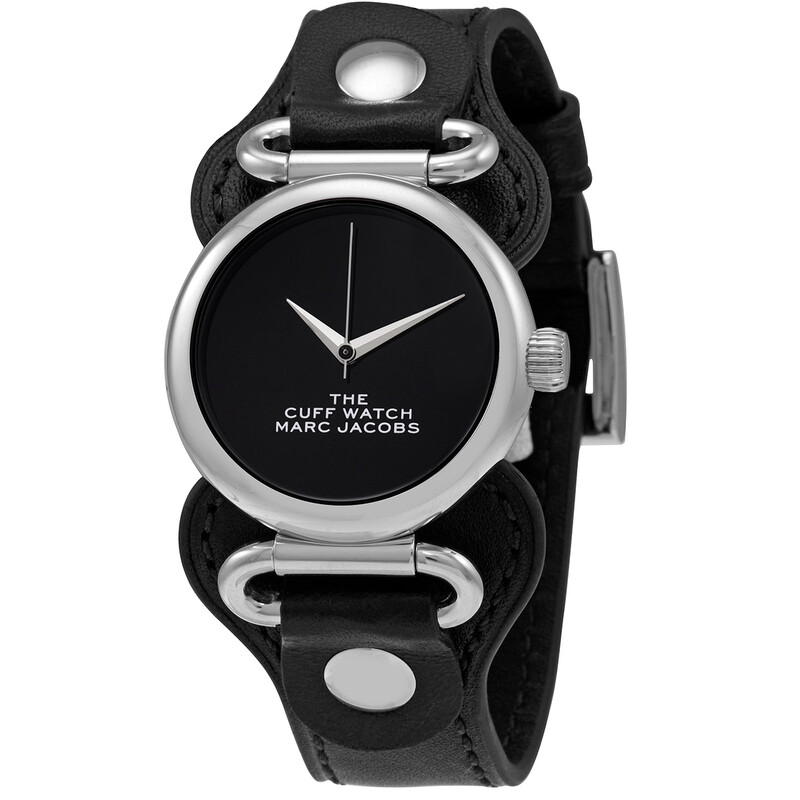 Marc Jacobs The Cuff Quartz Black Dial Ladies Watch 