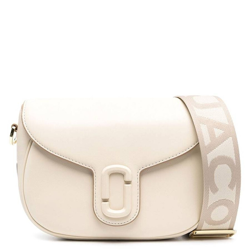 Marc Jacobs The J Marc Large Saddle Bag In Cloud White