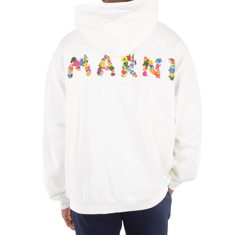 Marni Collage Bouquet Embroidered Hoodie, Brand Size 46 ( US Size Marni Collage Bouquet Embroidered Hoodie, Brand Size 46 ( US Size