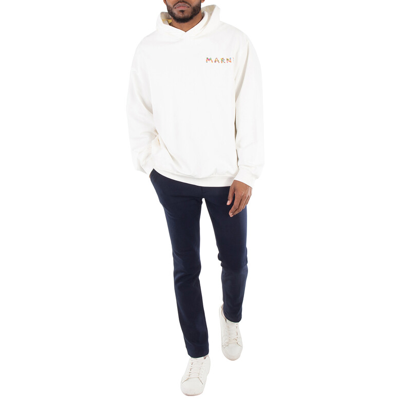 Marni Collage Bouquet Embroidered Hoodie, Brand Size 46 ( US Size