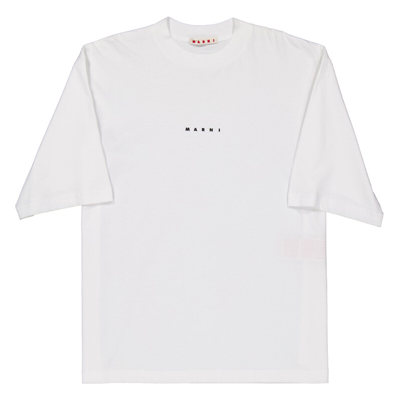 Marni Organic Cotton Jersey Logo T-Shirt, Brand Size 46 (US Size