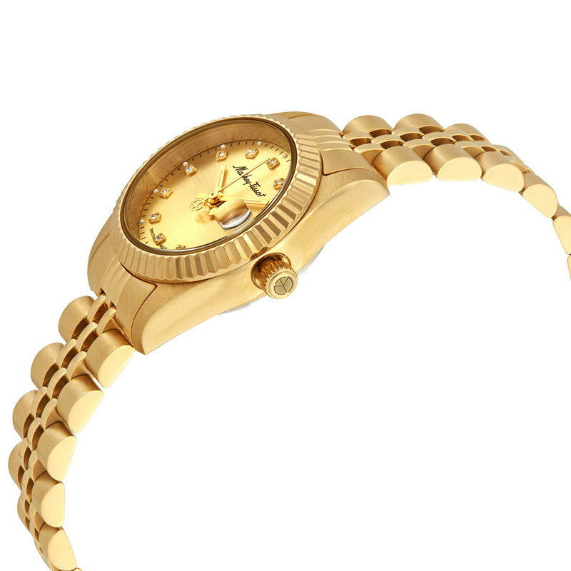 Mathey-Tissot Mathey II Quartz Crystal Gold Dial Ladies  display picture 2