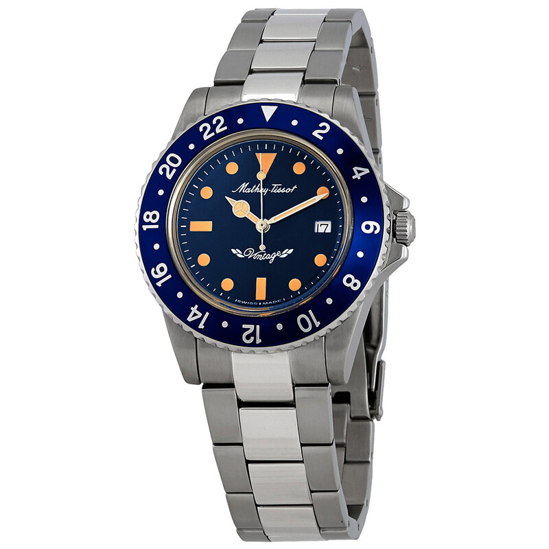 Mathey-Tissot Mathey Vintage Quartz Blue Dial Men display picture 2