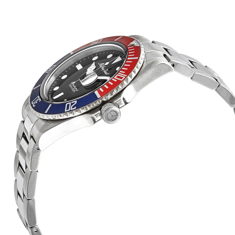 Mathey-Tissot Mathey Vintage Quartz Black Dial Pepsi Bezel Men's Mathey-Tissot Mathey Vintage Quartz Black Dial Pepsi Bezel Men's